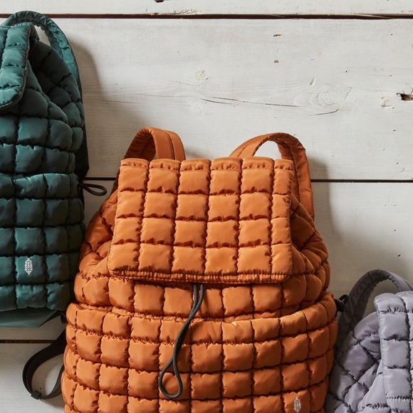 NWT Free People Movement | Quilted Hiker Backpack In Teal/Turquoise - Picture 15 of 16
